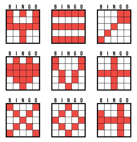 common bingo patterns|unique bingo patterns.